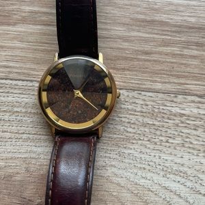 Vintage Fossil Ladies Watch PC-7309 Leather Strap